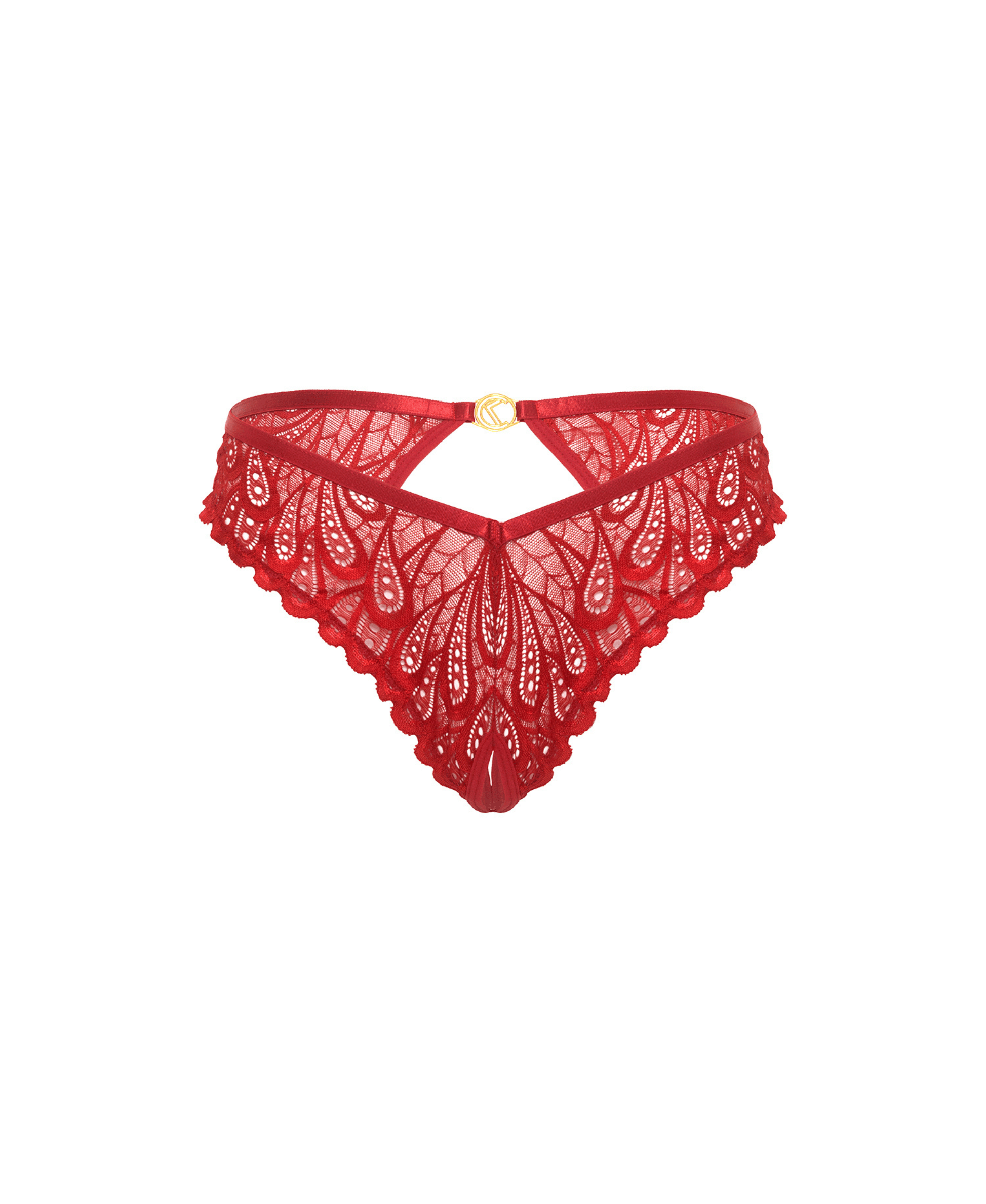 Piper Lace Crotchless Panty