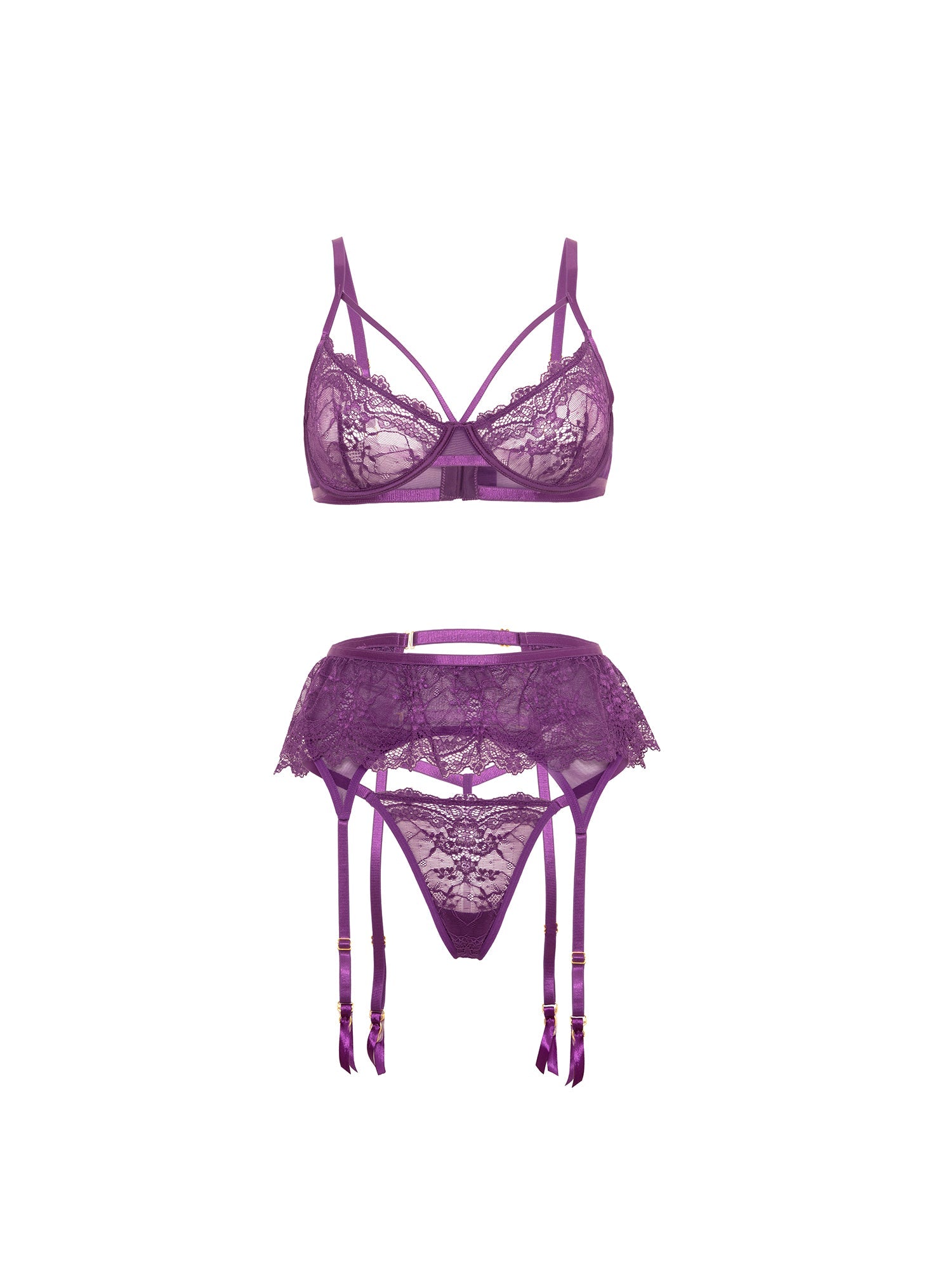 Denise Lace 3 Piece Bra Set