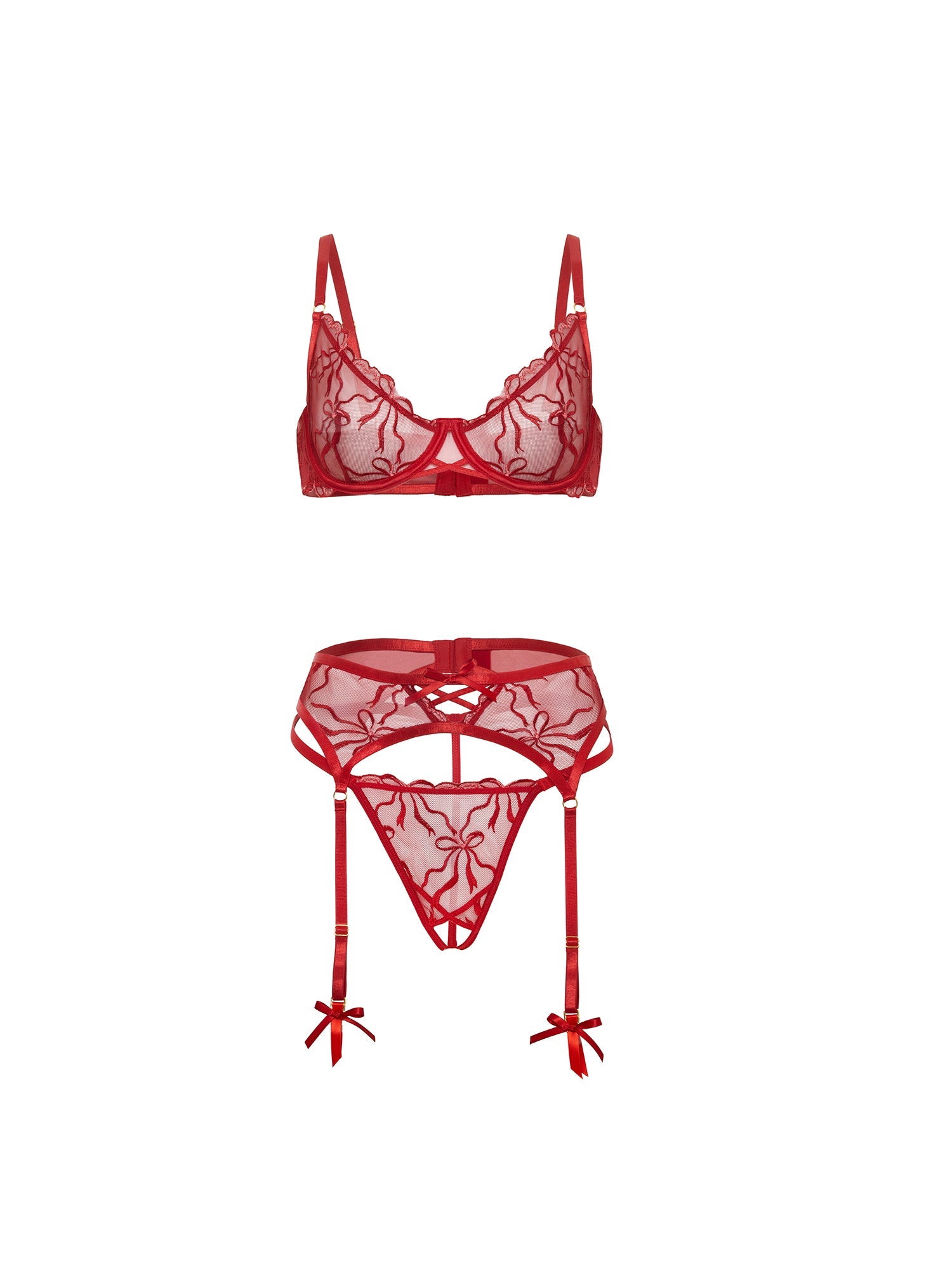 Mariah Sheer 3 Piece Bra Set