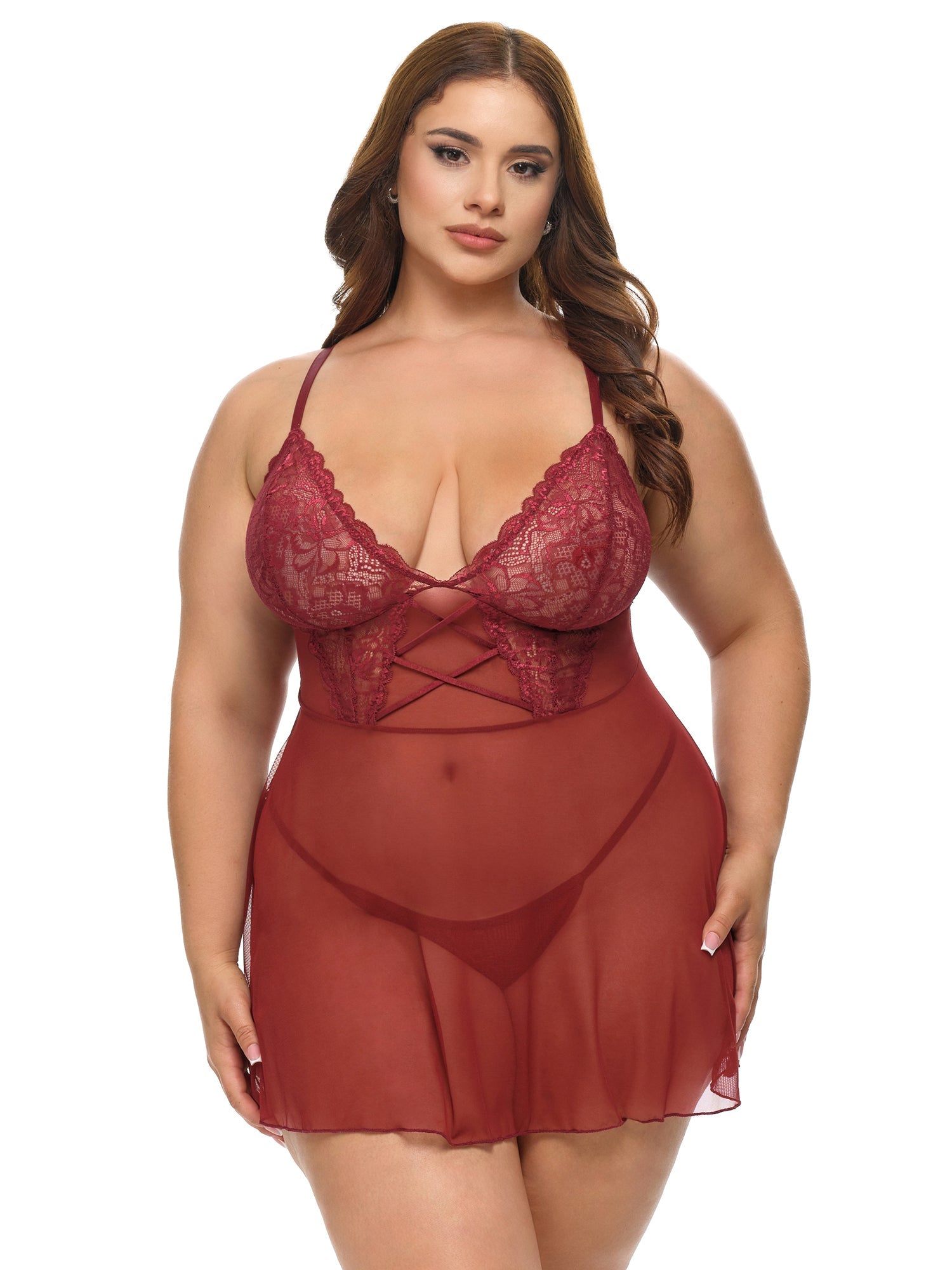 Curvy Avery Sheer Babydoll