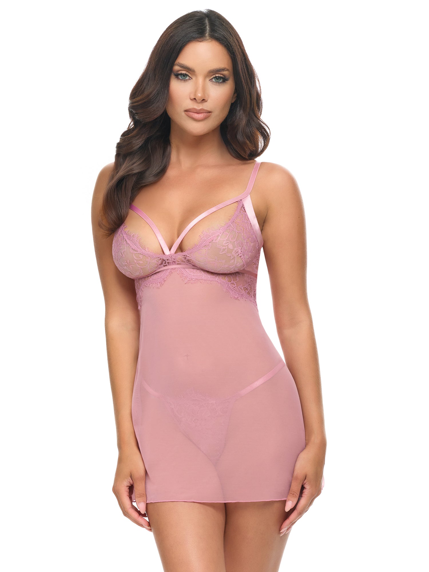 Flora Sheer Lace Babydoll