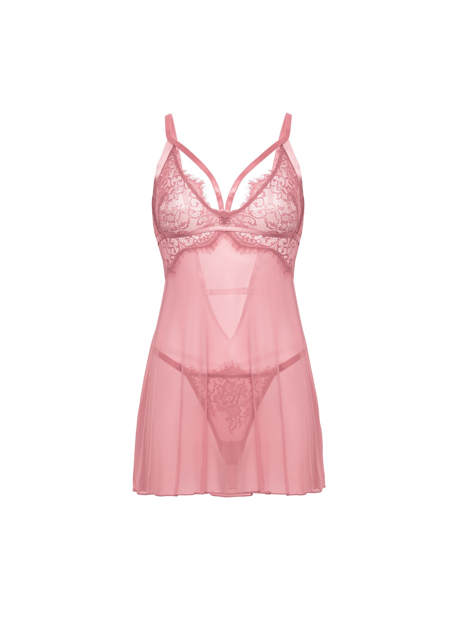 Flora Sheer Lace Babydoll