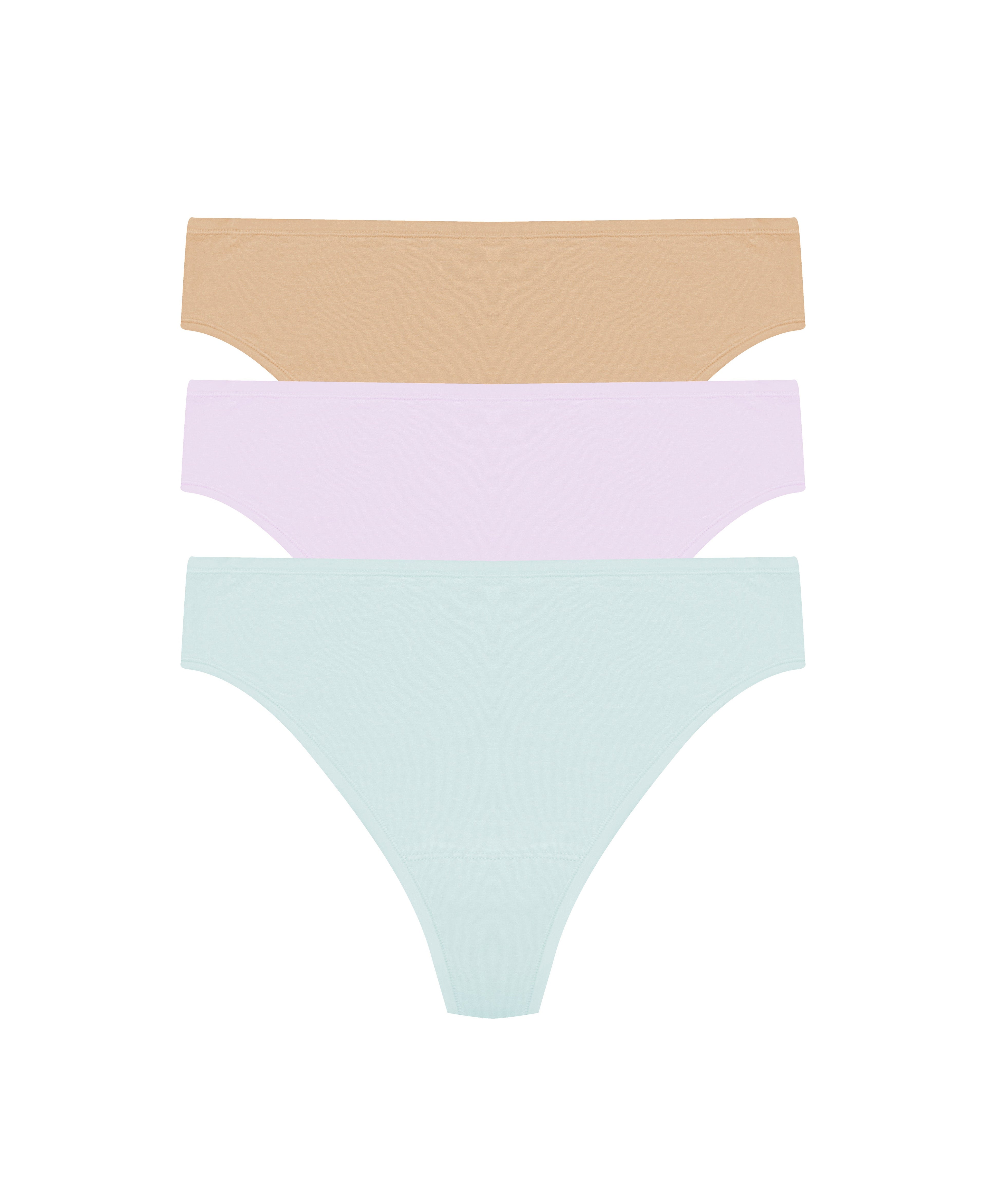 Bliss Bare Cotton Thong 3-Pack