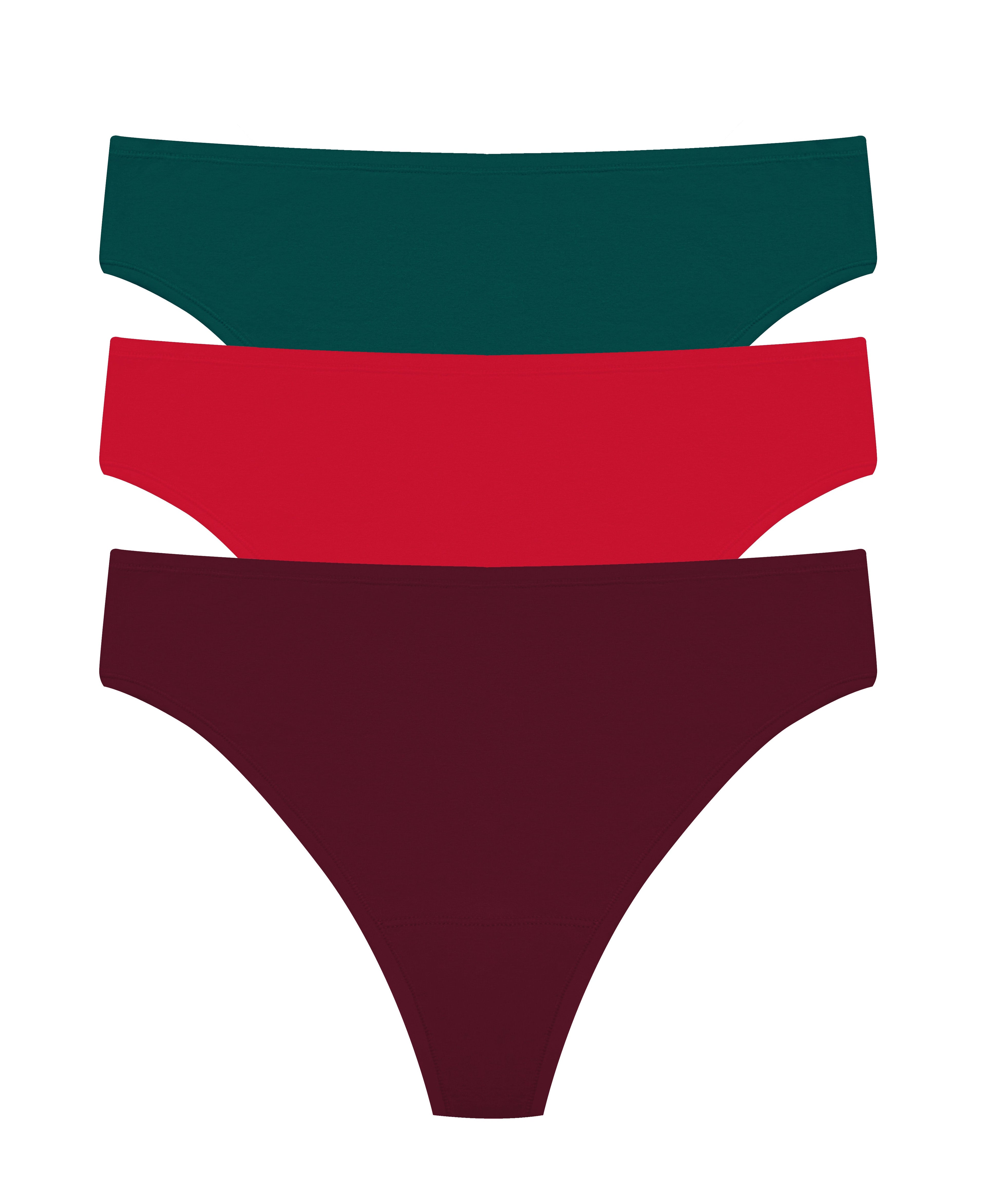 Bliss Bare Cotton Thong 3-Pack