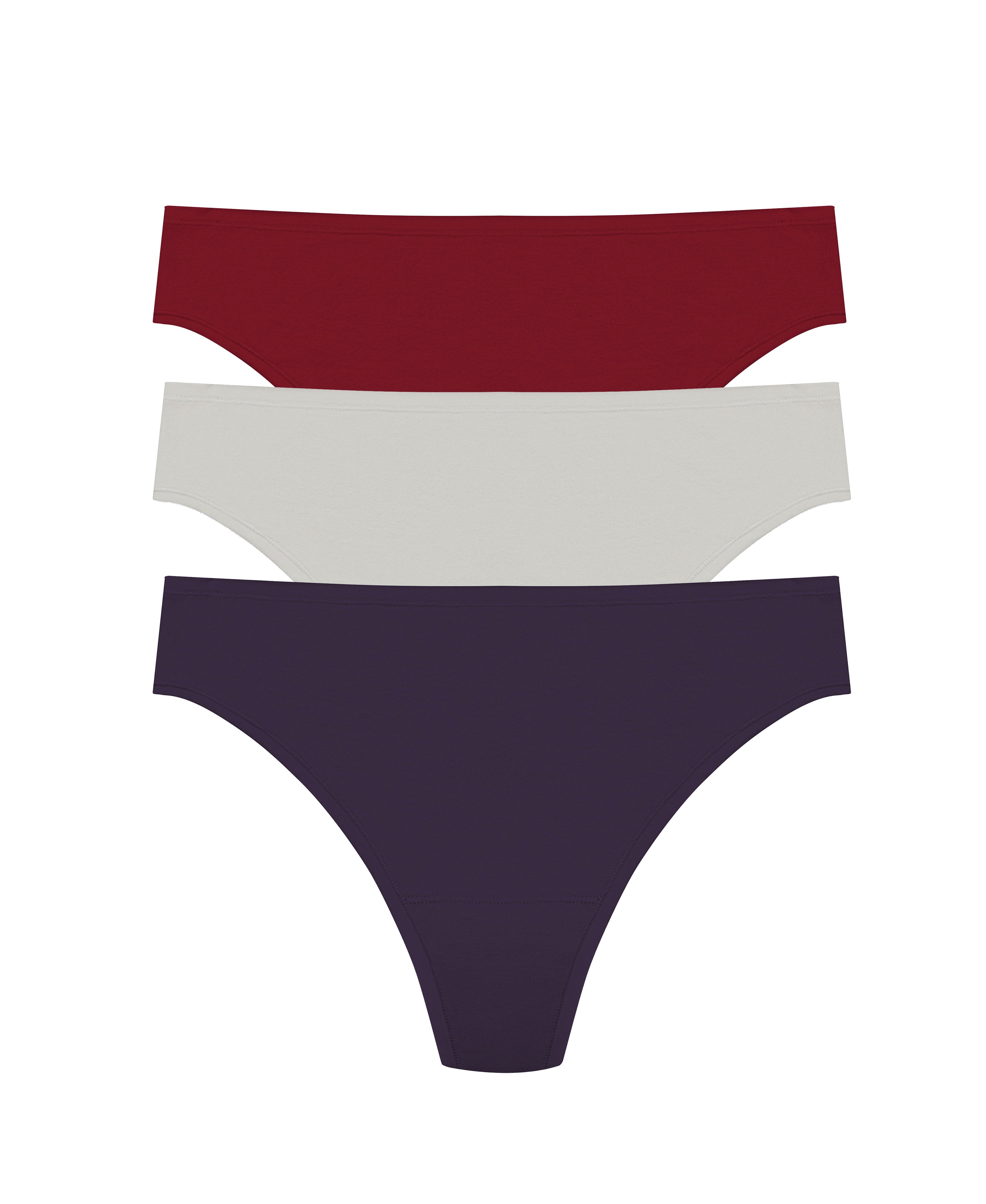Bliss Bare Cotton Thong 3-Pack