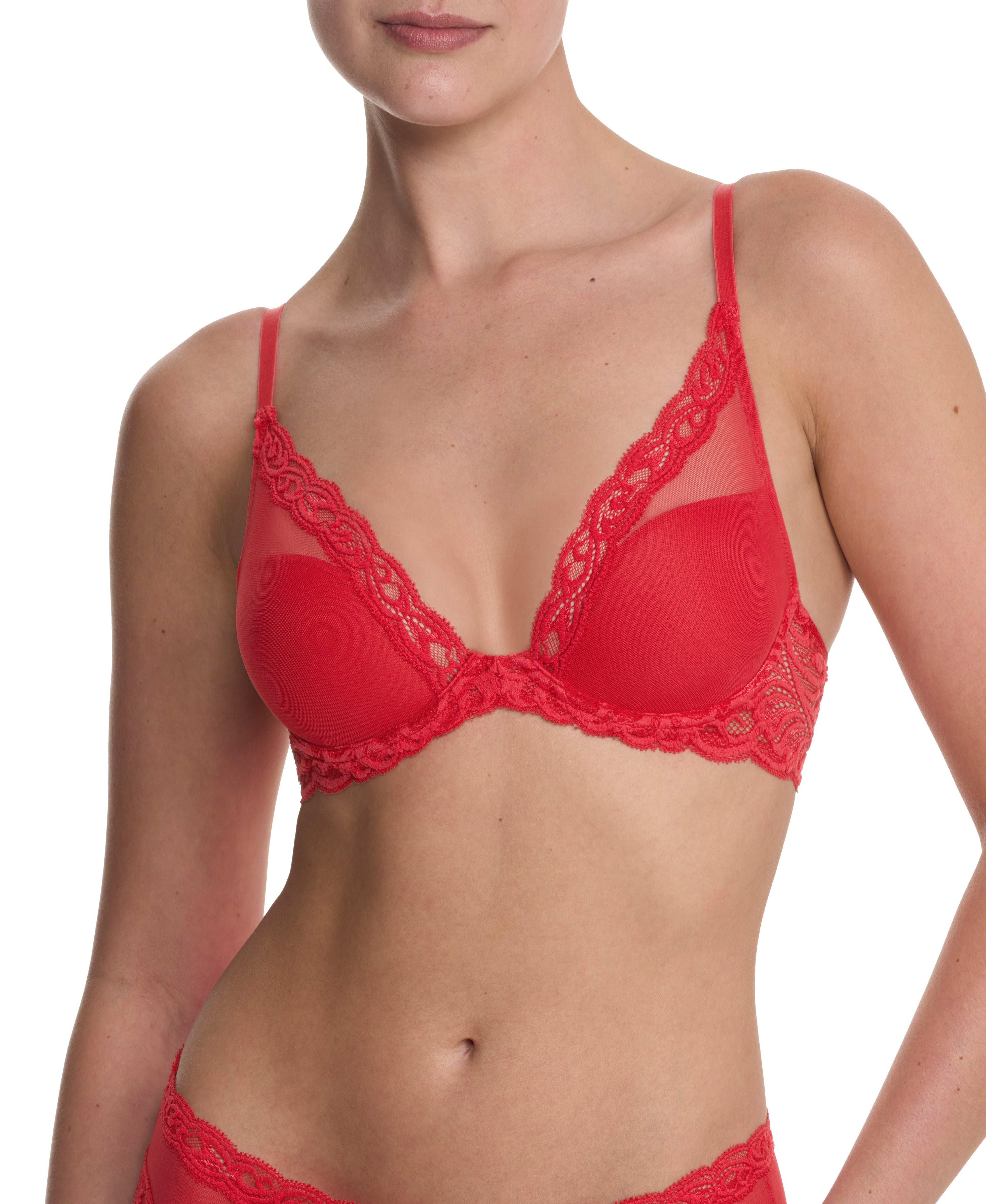 Feathers Lace Plunge T-Shirt Bra