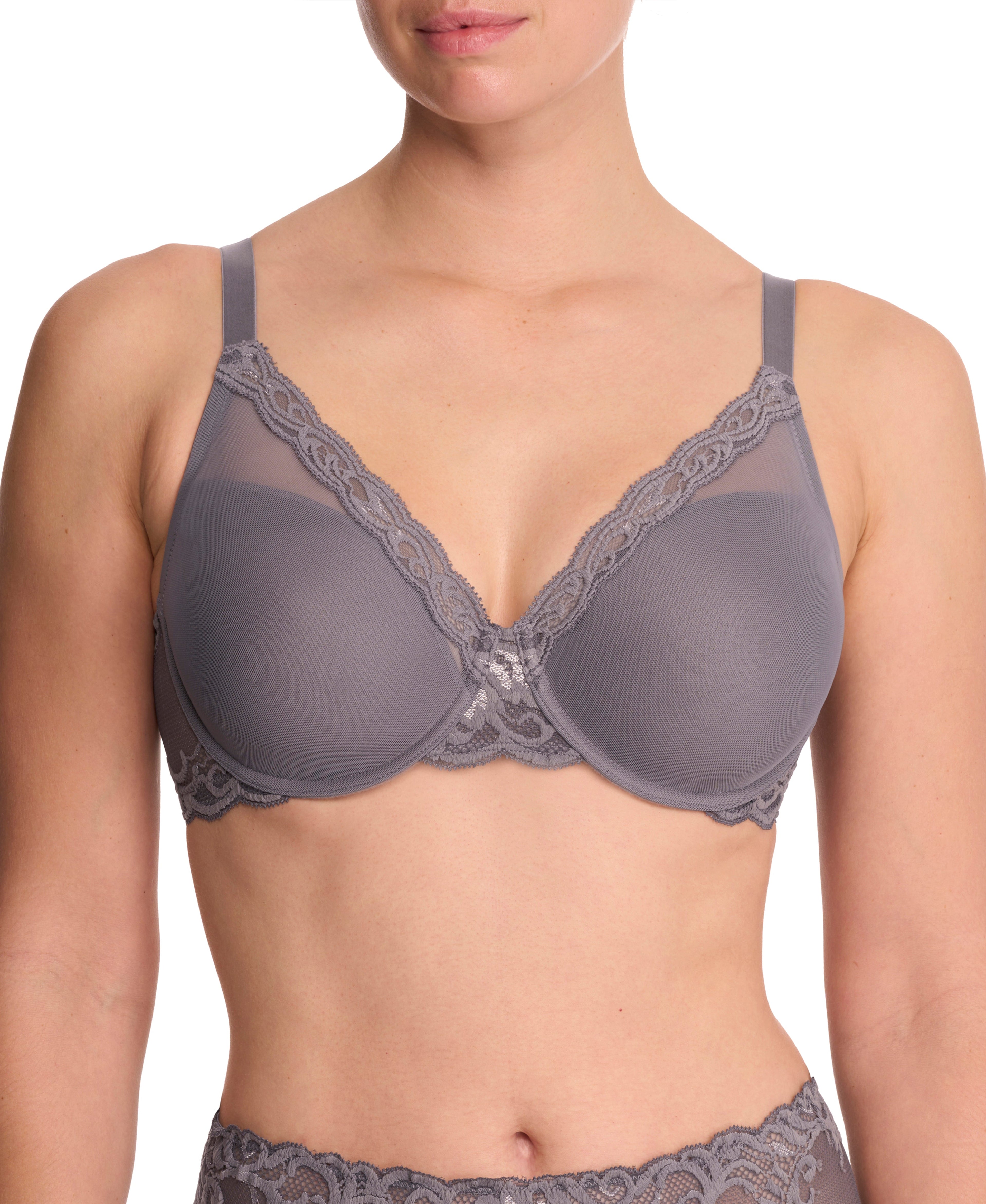 Feathers Lace Full Figure Plunge T-Shirt Bra
