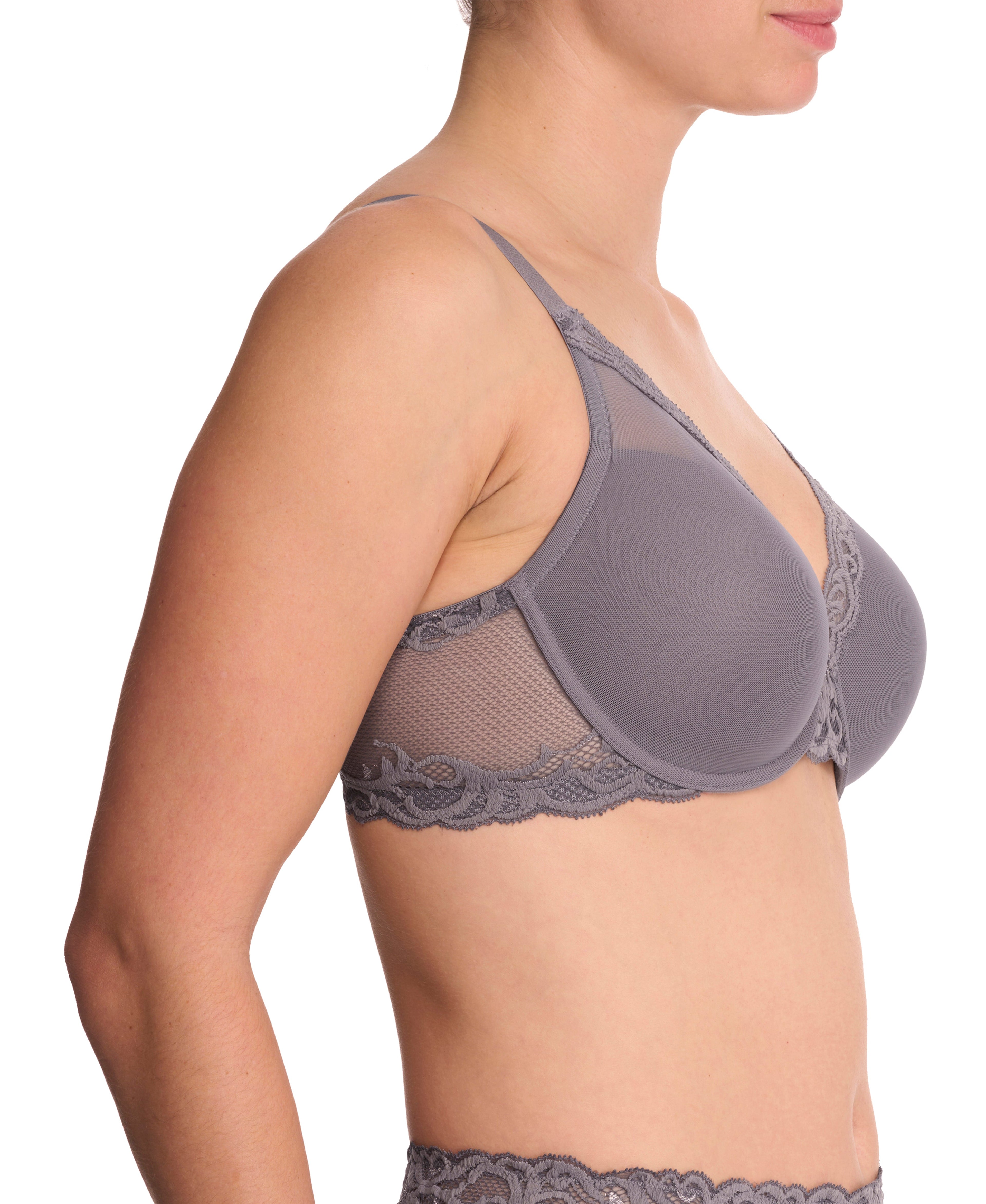 Feathers Lace Full Figure Plunge T-Shirt Bra