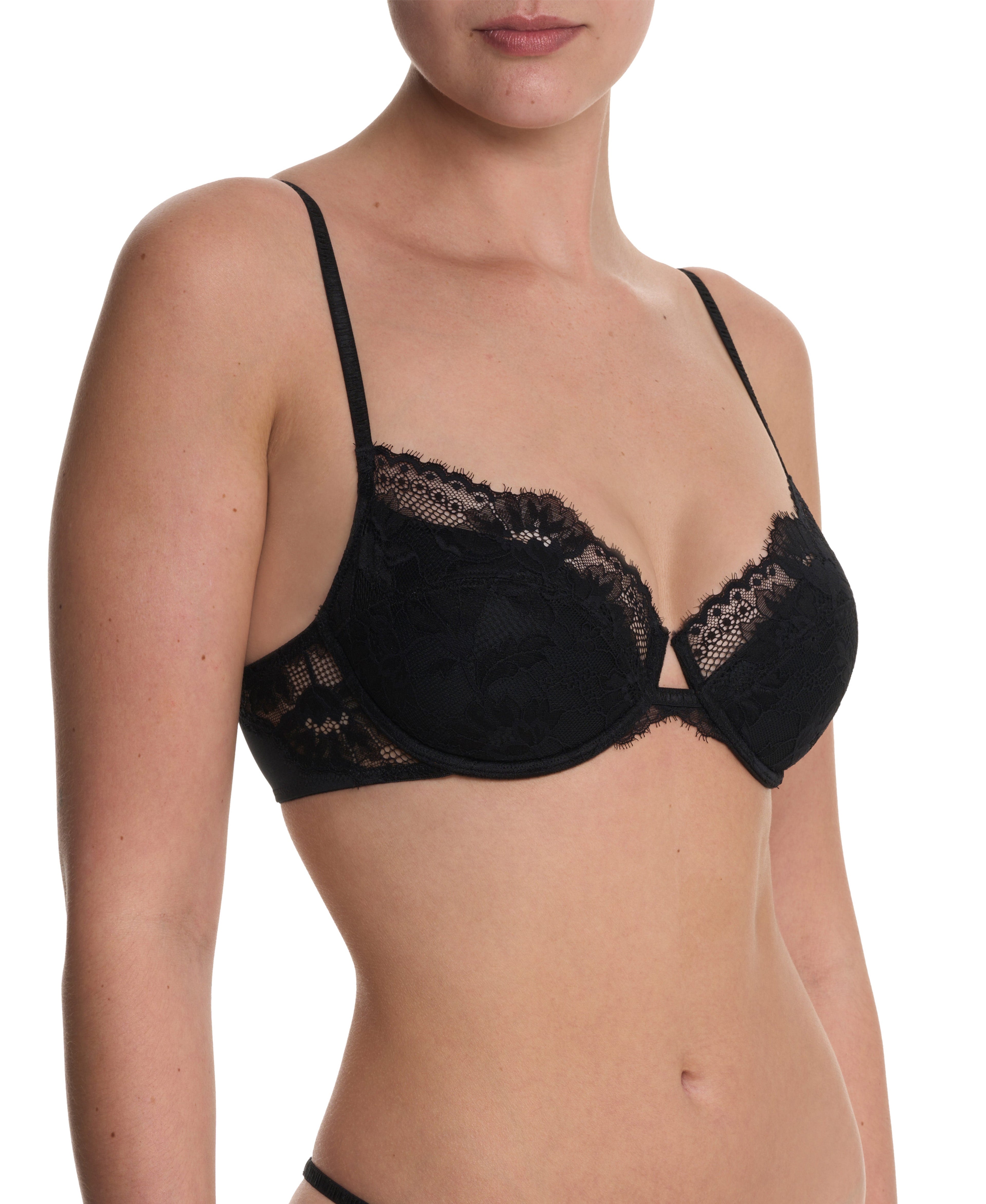Fleur Padded Underwire Lace Demi Bra