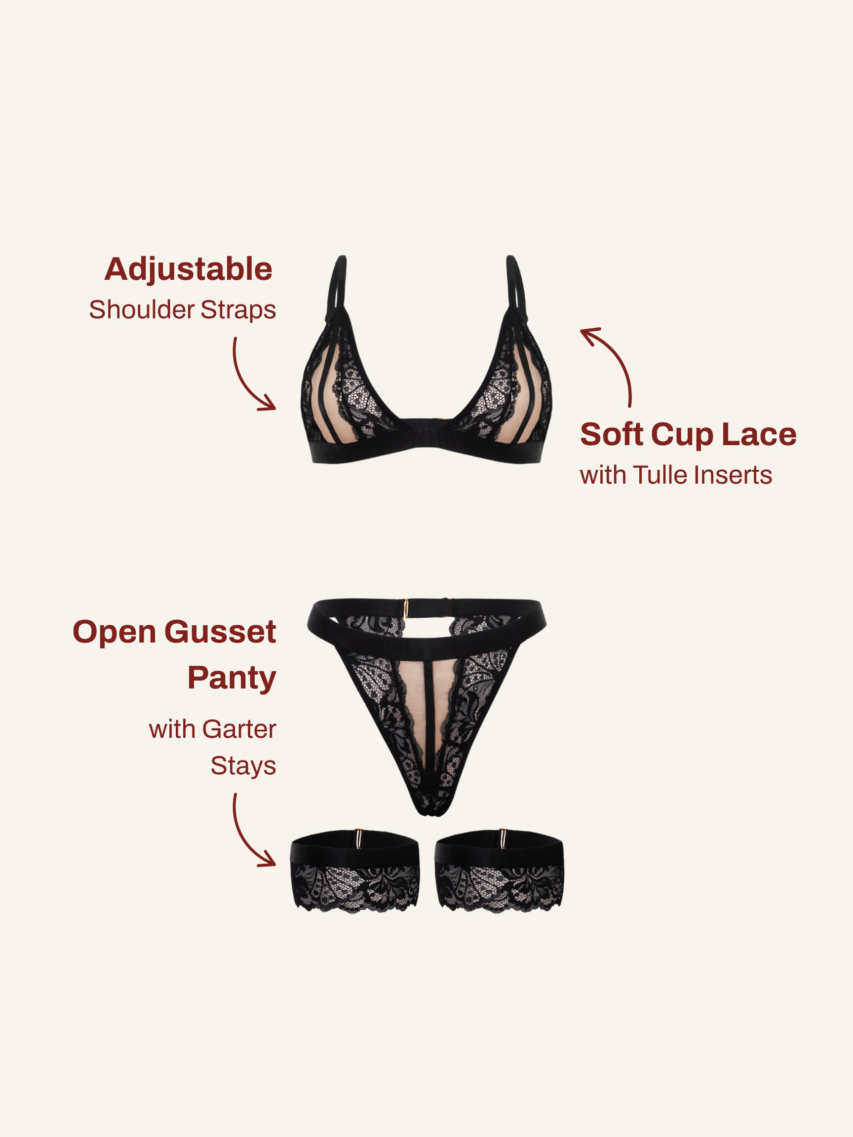 Kendra Lace Bra Set