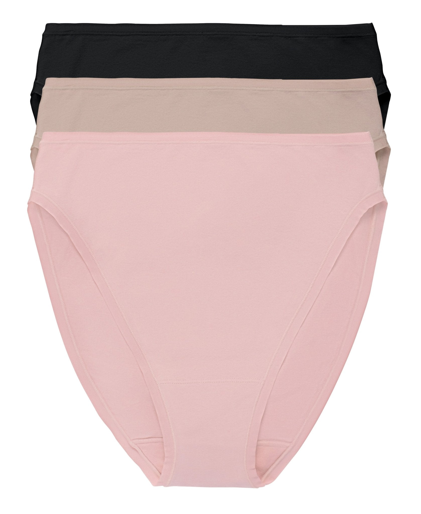 Bliss Bare Cotton High Cut Brief 3-Pack