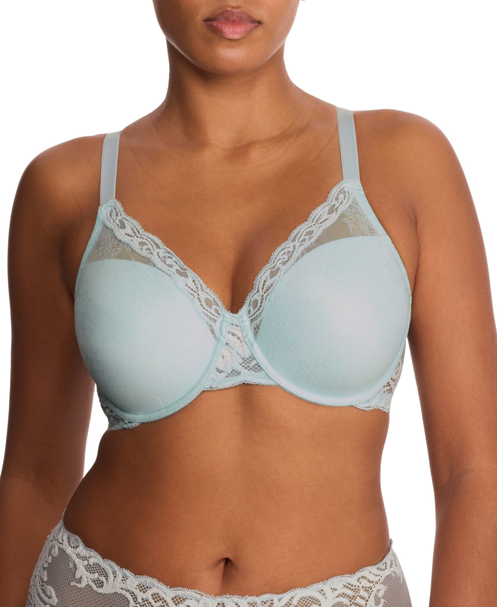 Feathers Lace Full Figure Plunge T-Shirt Bra