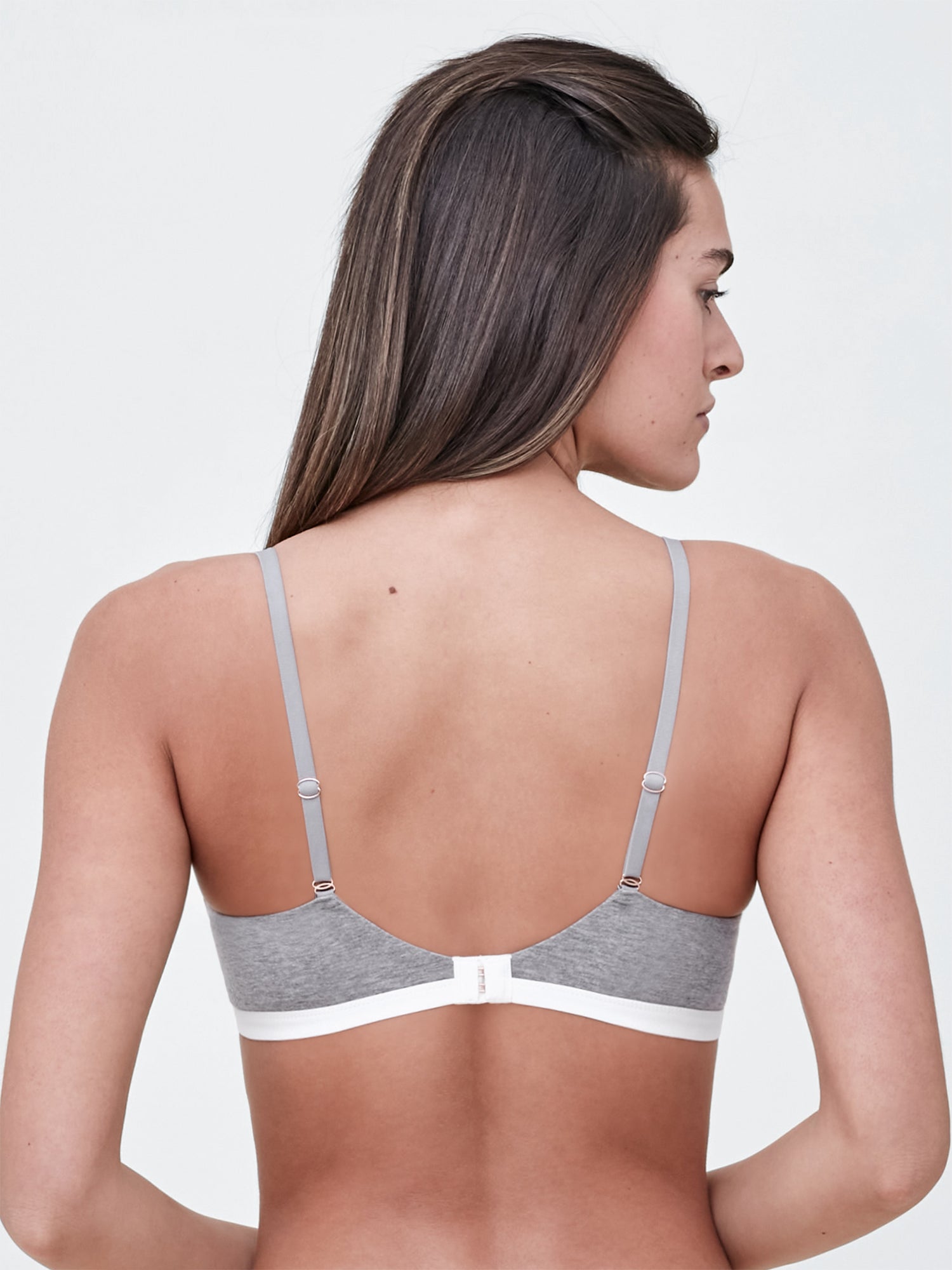 Adorned Cotton Plunge Wireless Bra