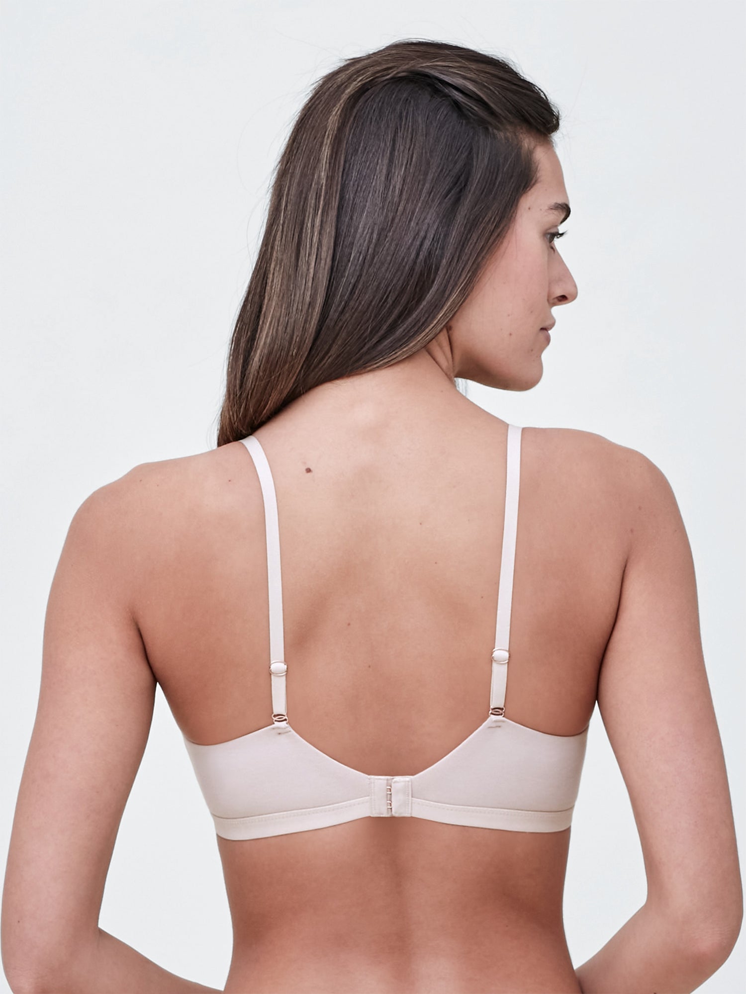 Adorned Cotton Plunge Wireless Bra