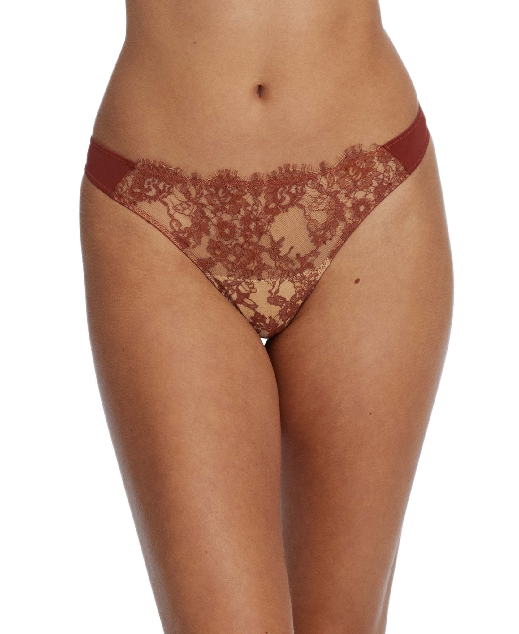 Entice Lace Front Thong