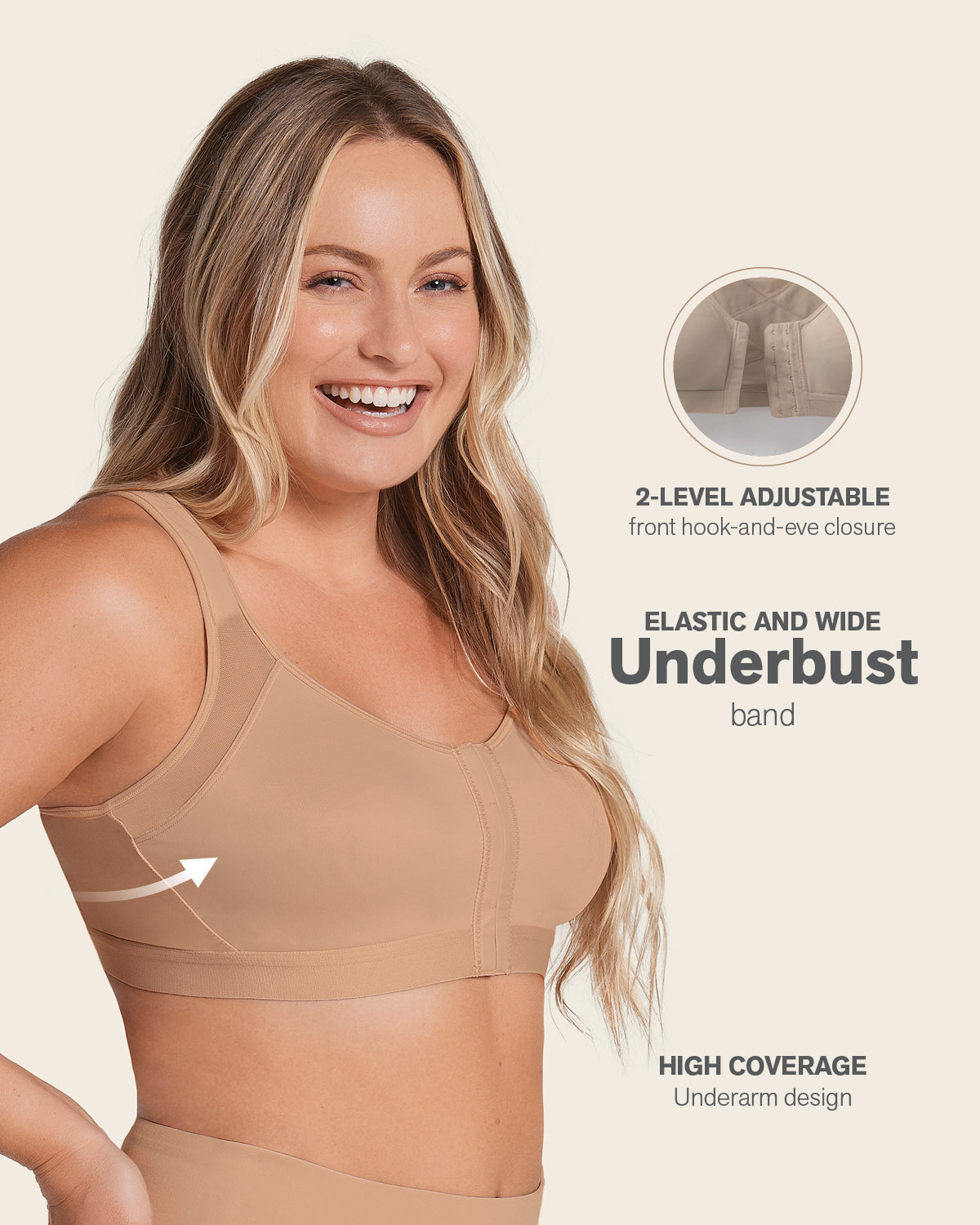 Unlined Wireless Posture Corrector Bra