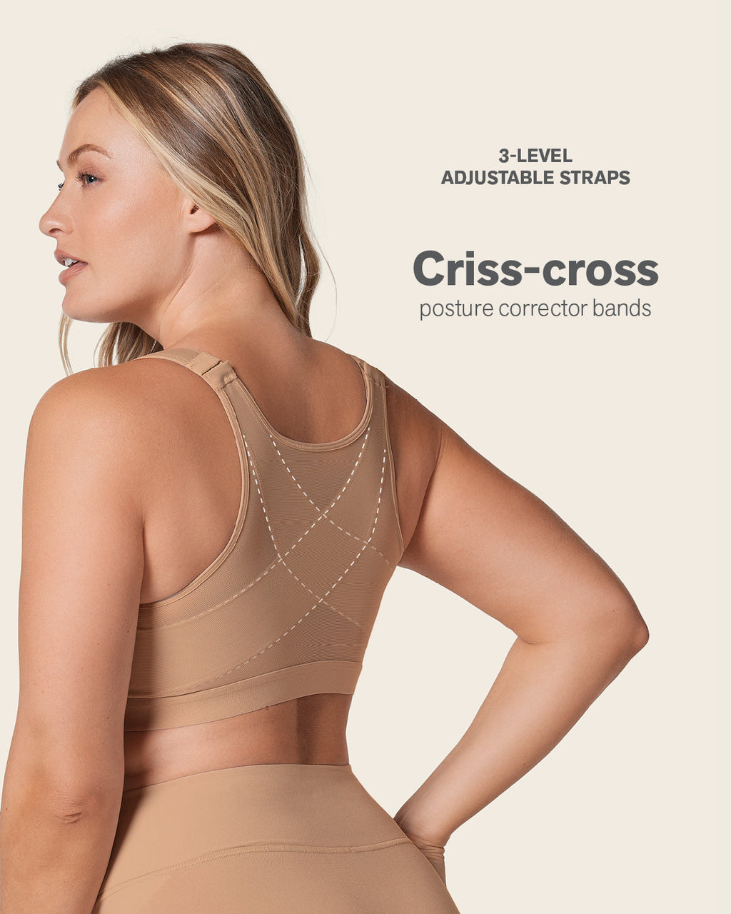 Unlined Wireless Posture Corrector Bra