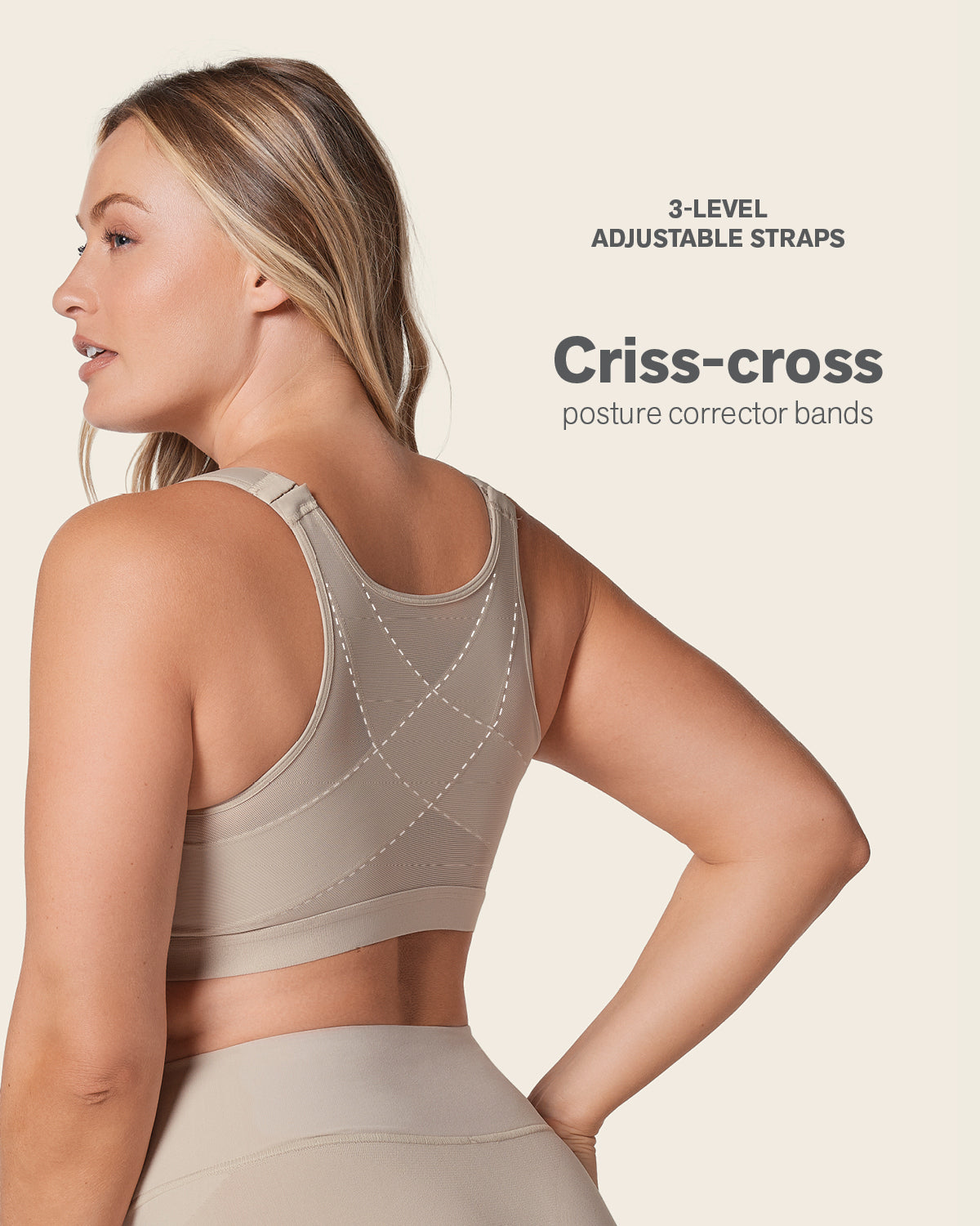 Unlined Wireless Posture Corrector Bra