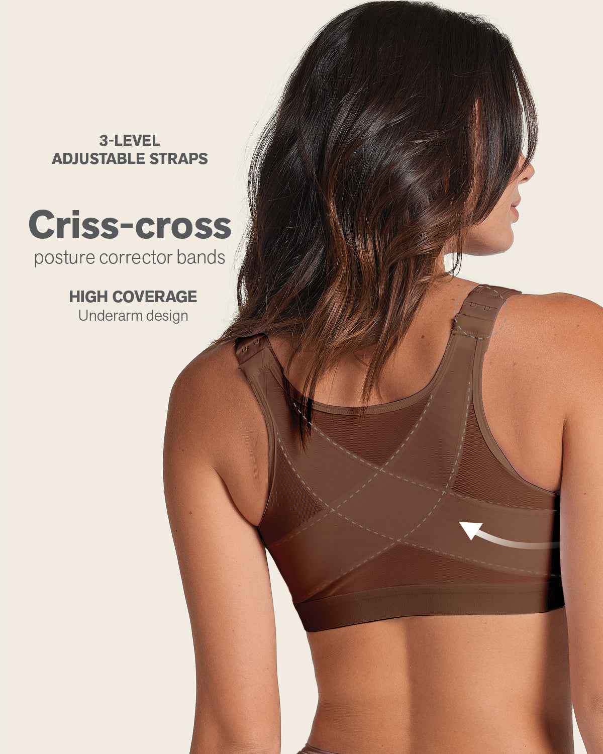 Unlined Wireless Posture Corrector Bra