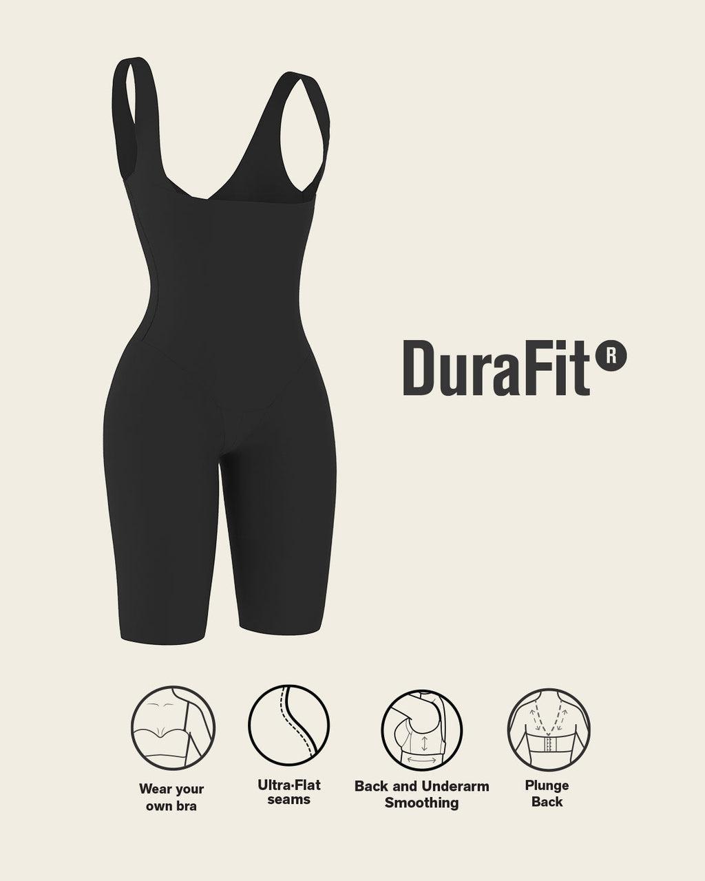 Undetectable Step-in Mid-Thigh Body Shaper