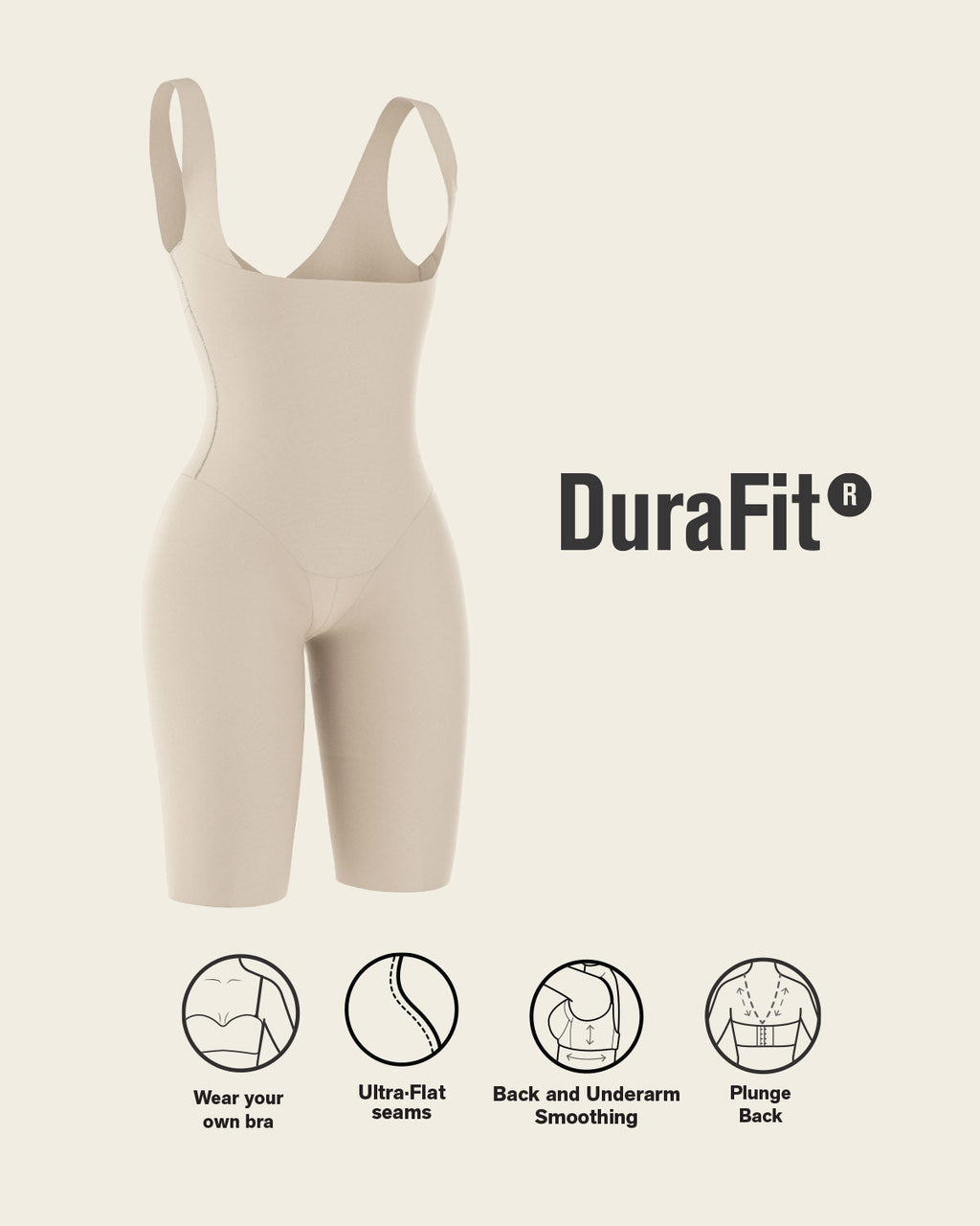 Undetectable Step-in Mid-Thigh Body Shaper