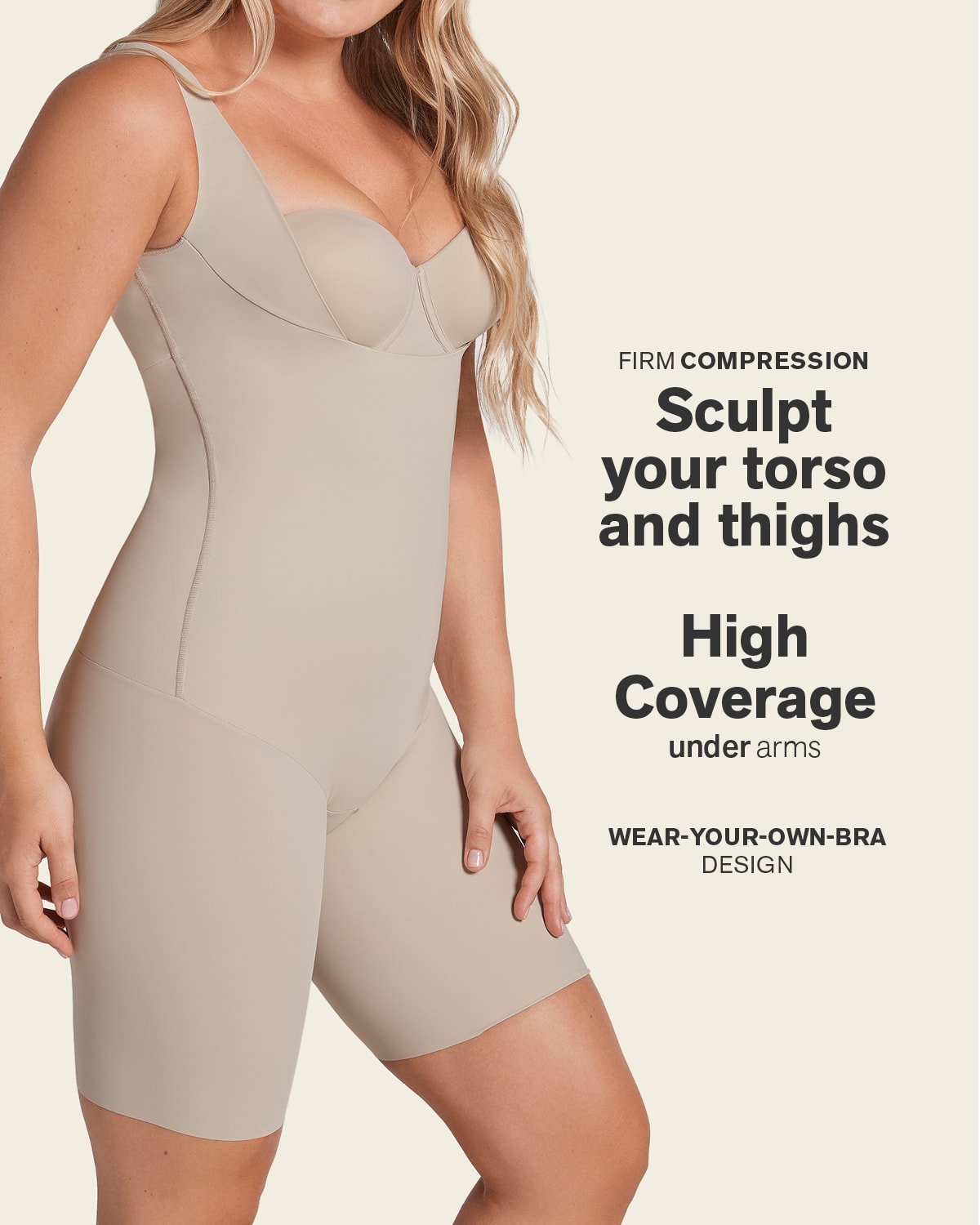 Undetectable Step-in Mid-Thigh Body Shaper