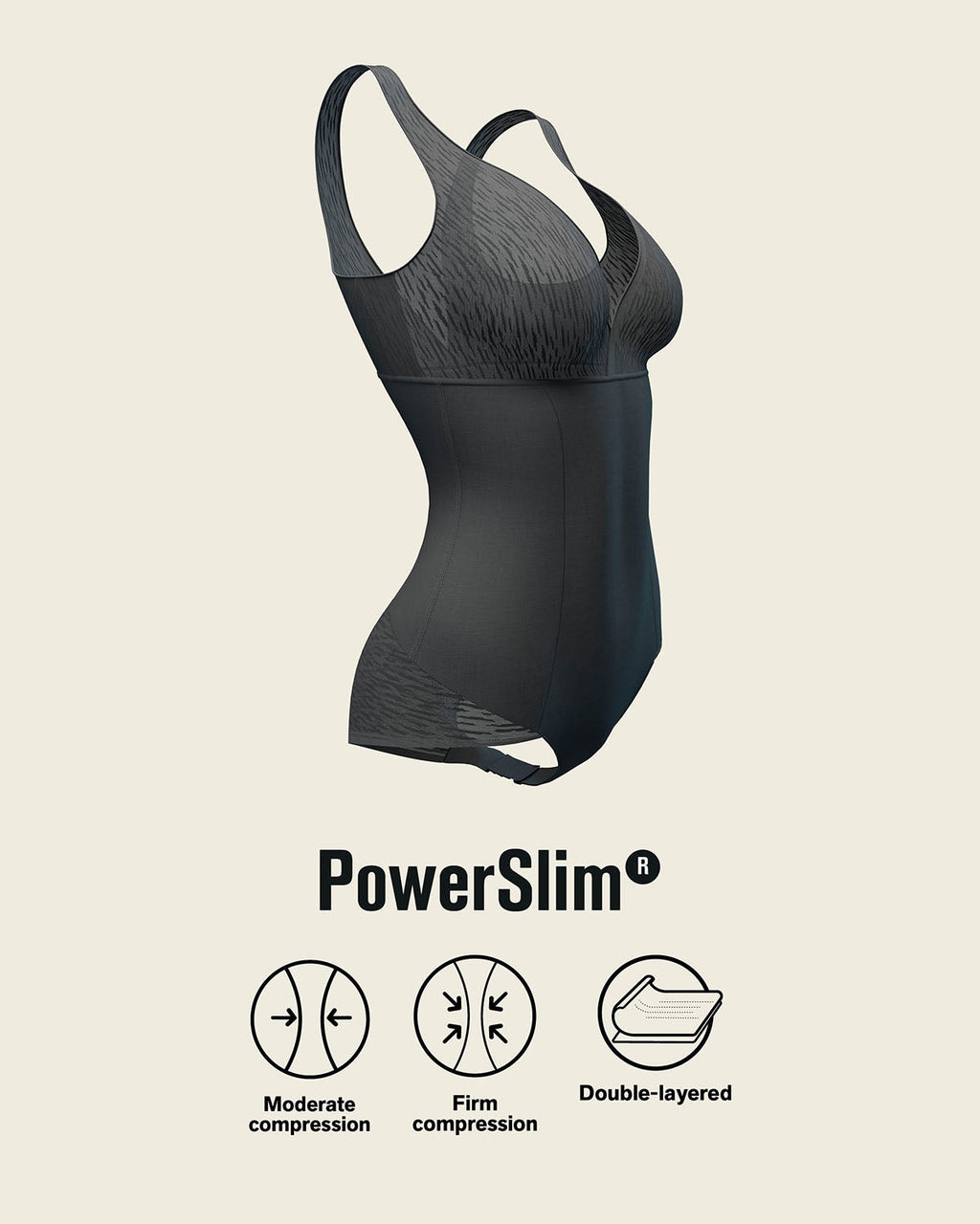 Sheer Stripe Detail Sculpting Bodysuit