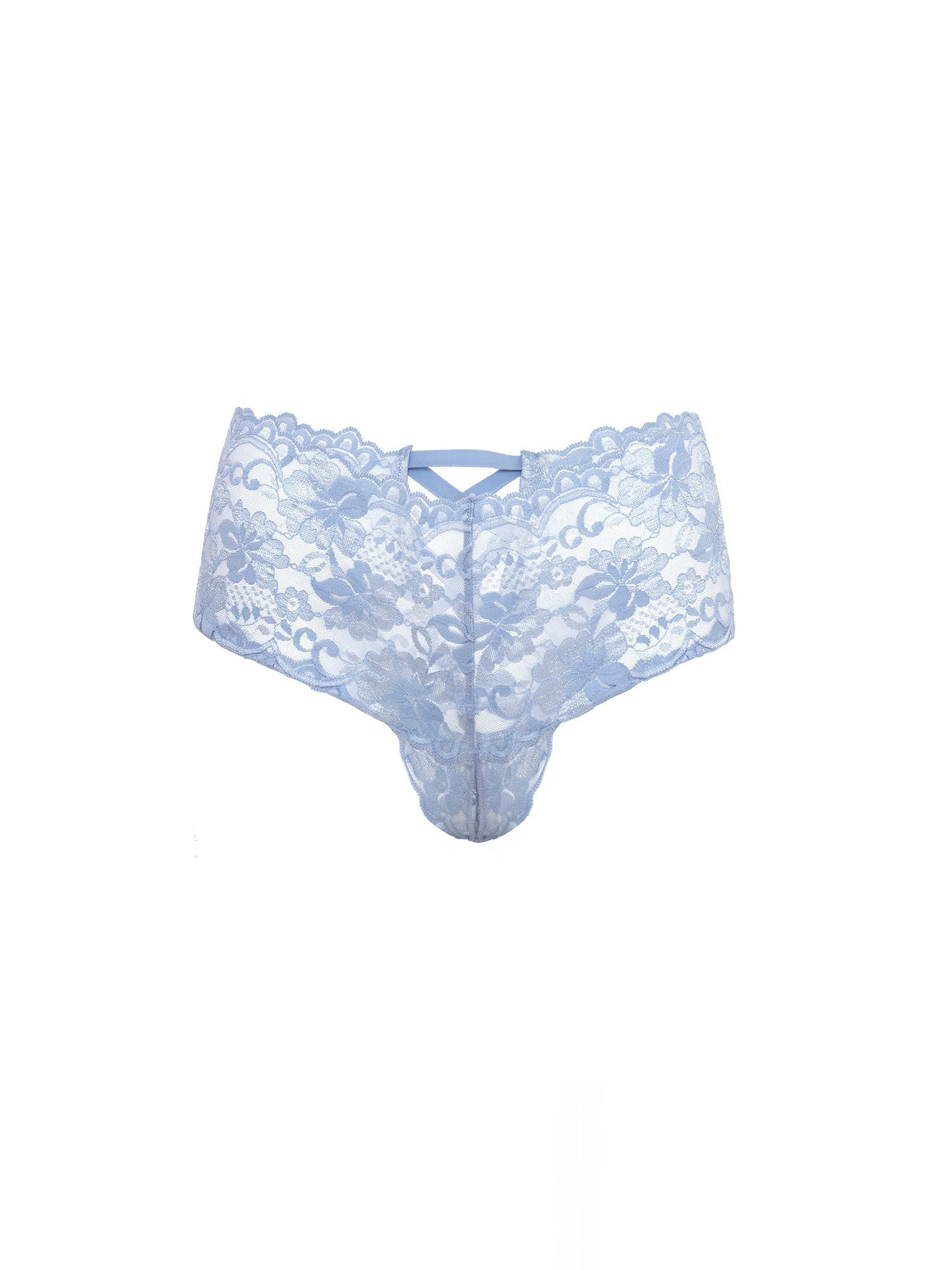 Curvy Good Night Kiss Lace Crotchless Boyshort