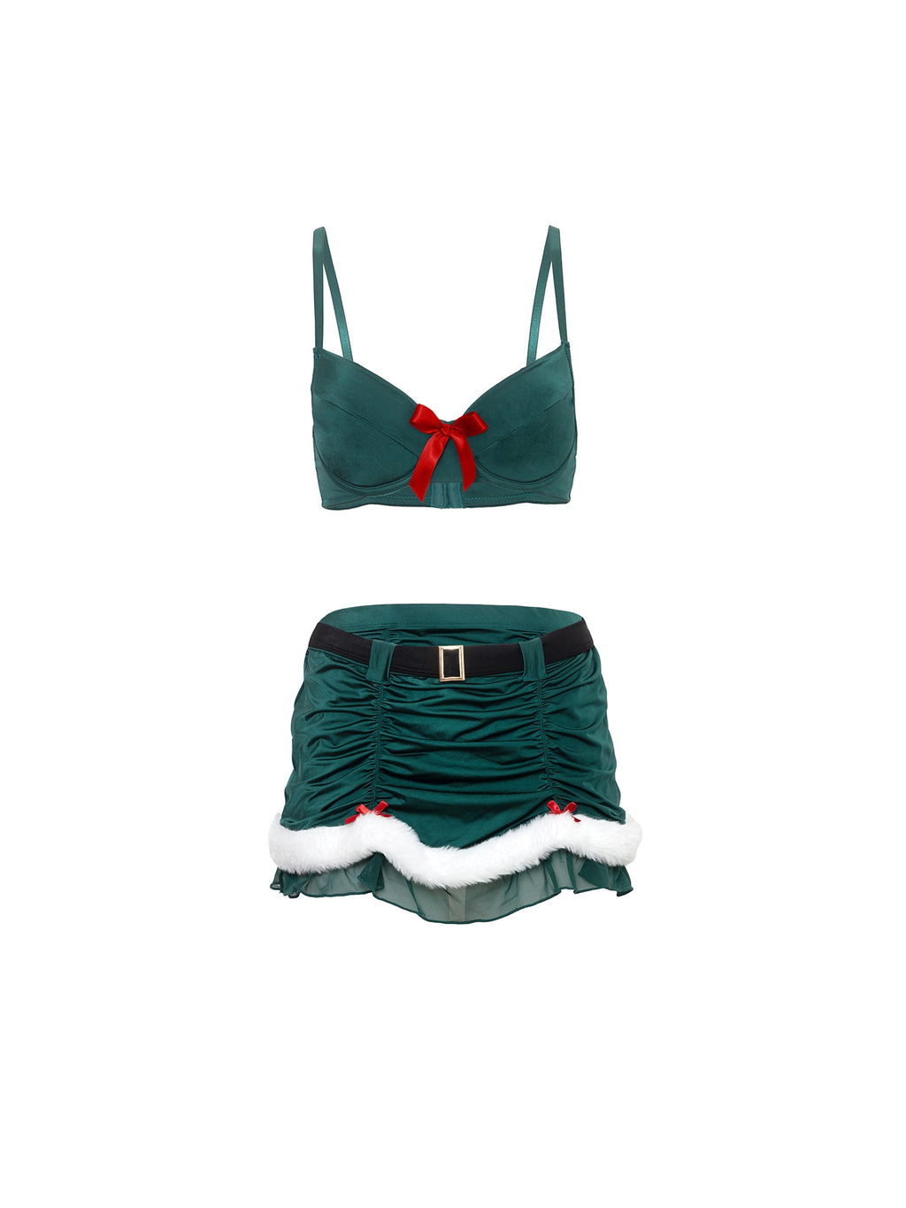 Elfina Christmas Bra & Skirt Set