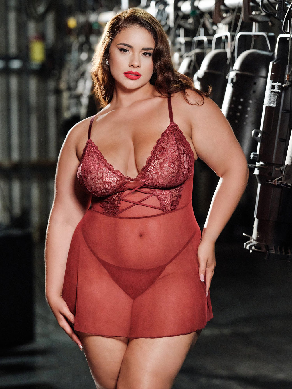Curvy Avery Sheer Babydoll