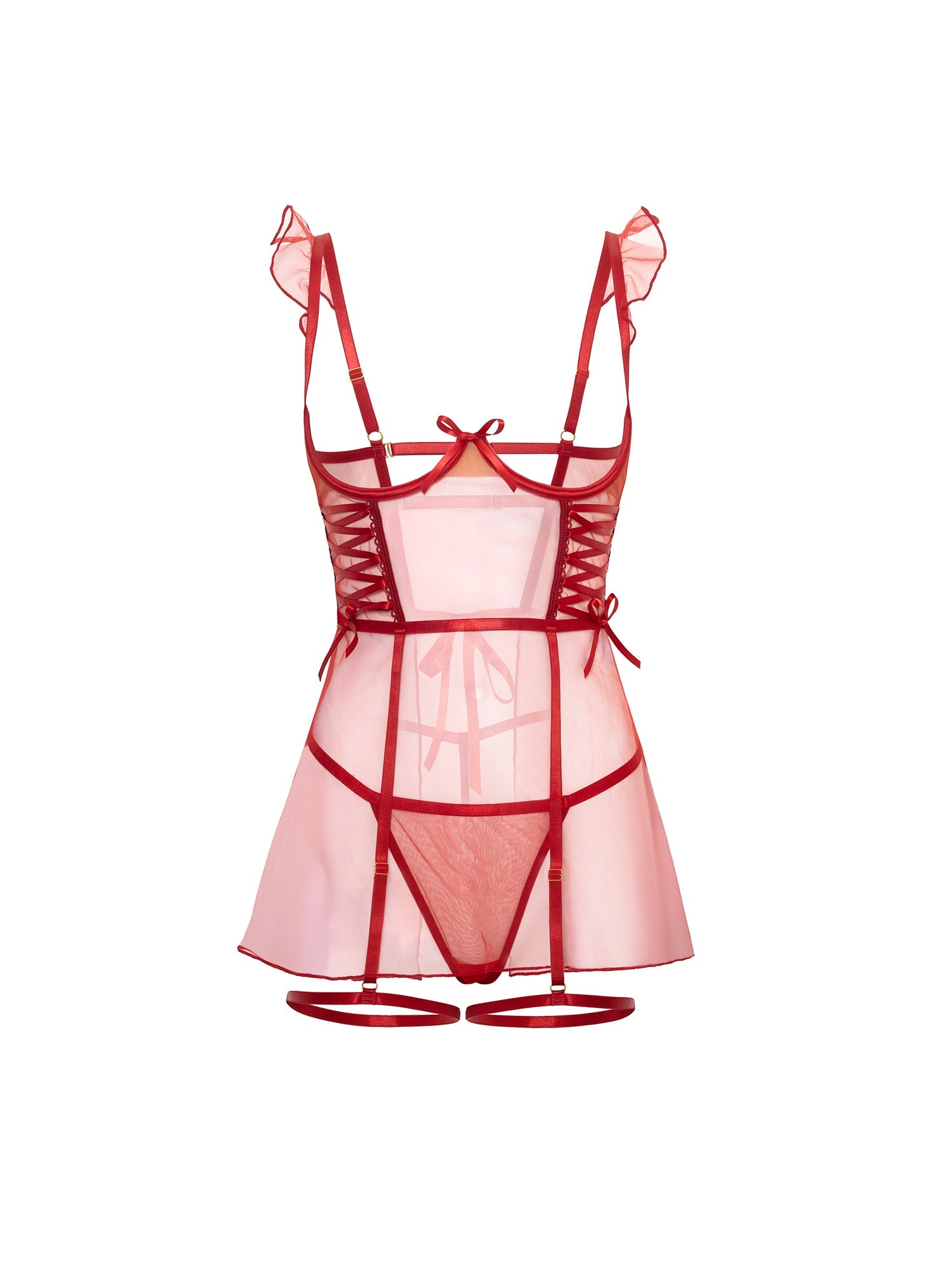 Darcy Open Cup Sheer Babydoll