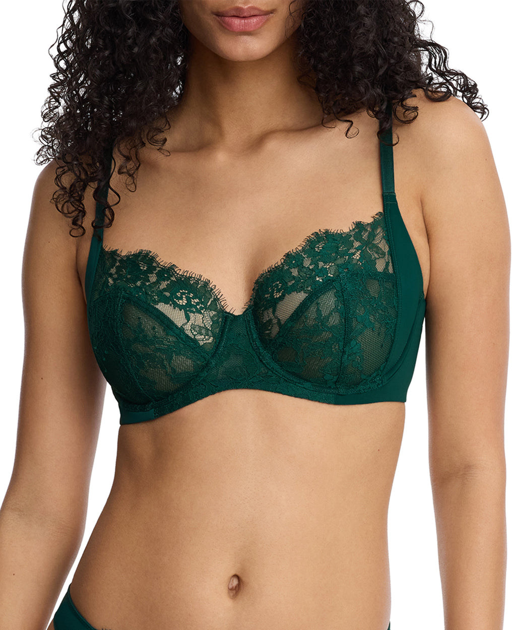 Entice Lace Full Coverage Side Support Balconette Bra