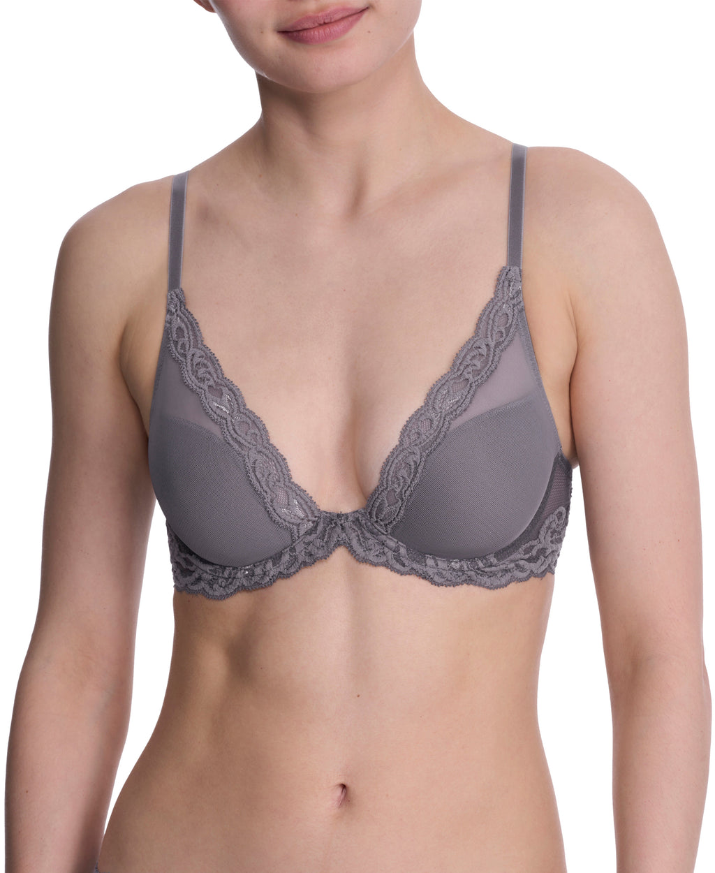 Feathers Lace Plunge T-Shirt Bra