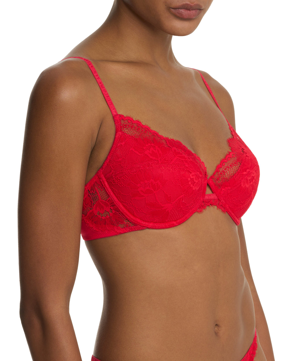 Fleur Padded Underwire Lace Demi Bra