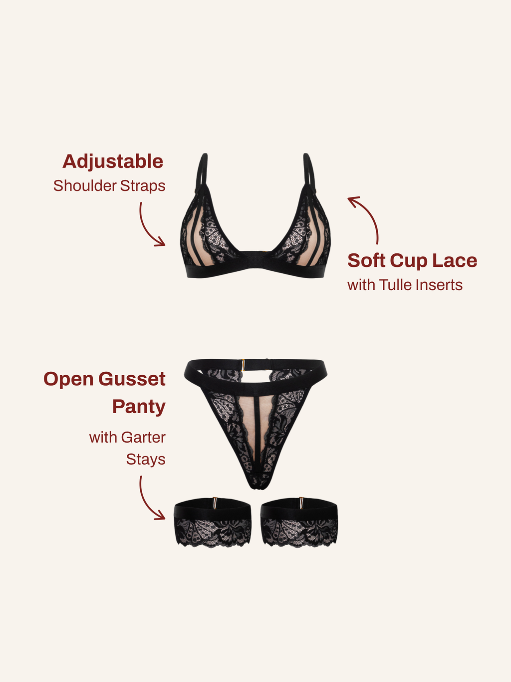 Kendra Lace Bra Set