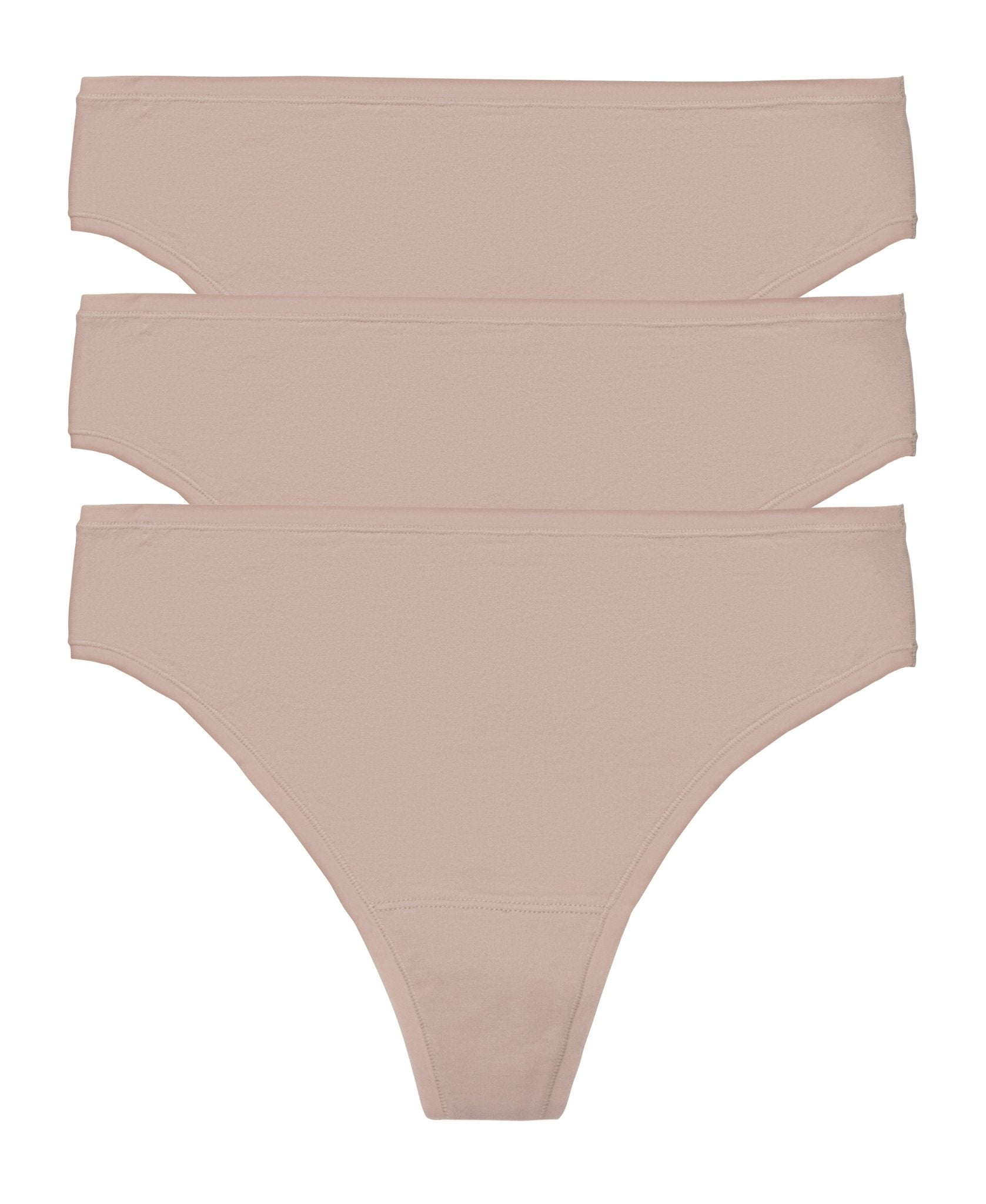 Bliss Bare Cotton Thong 3-Pack