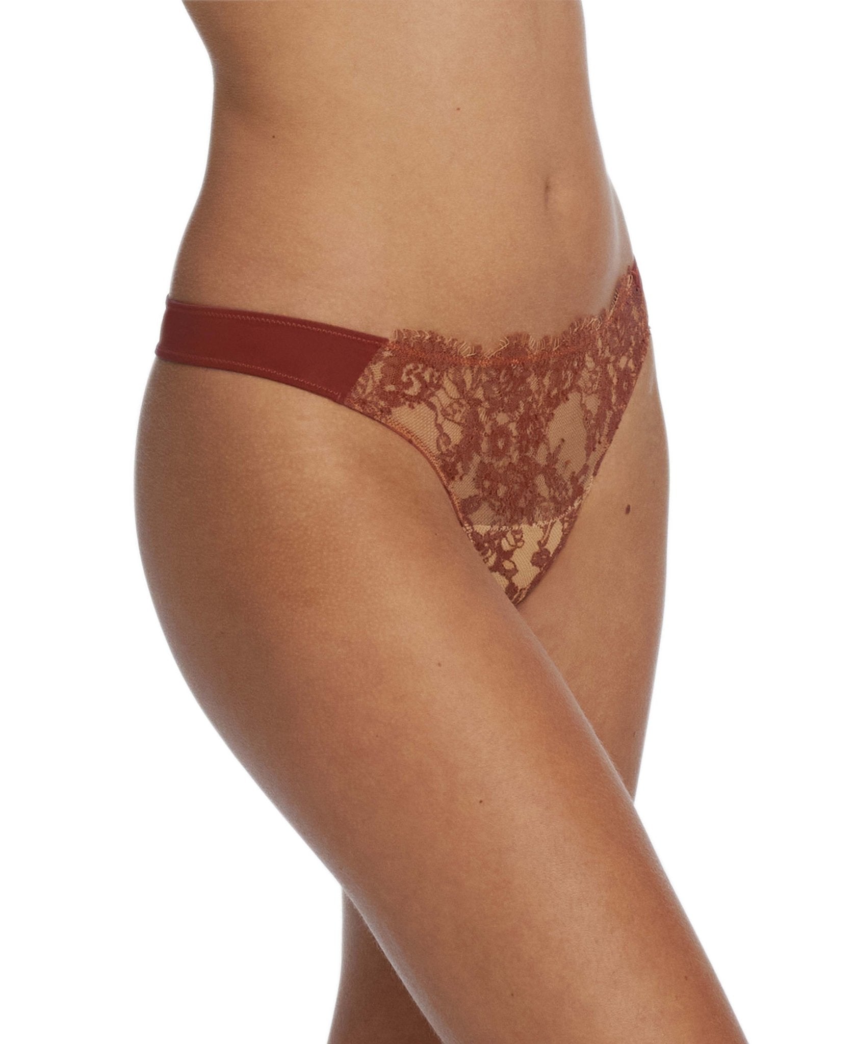 Entice Lace Front Thong